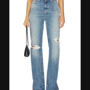 Good American Light Blue Straight Leg Jeans